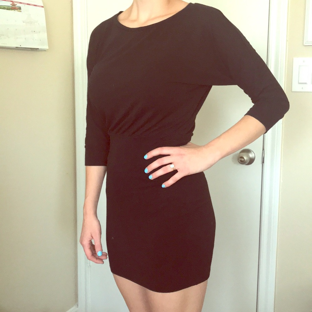 Black mini going-out dress